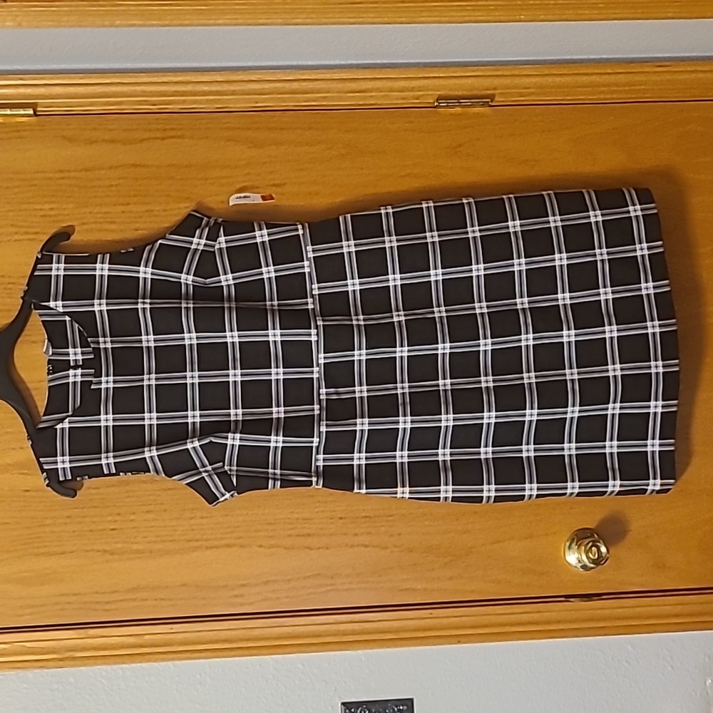 NWT Old Navy Plaid Dress Size XL Navy